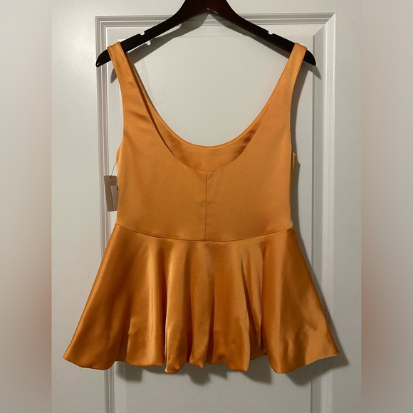 NEW Paris Georgia Ocher Peplum Top Size S NWT - Picture 4 of 9